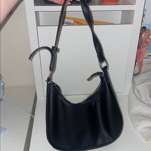 Black Leather Shoulder Bag